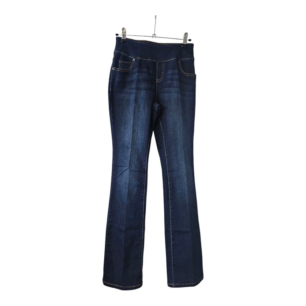 Pioneer Women XS Jeans Embroidered Floral Dark Wash Bootcut Stretch Pull-on